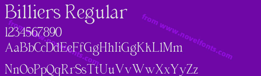 Billiers RegularPreview Billiers RegularPreview