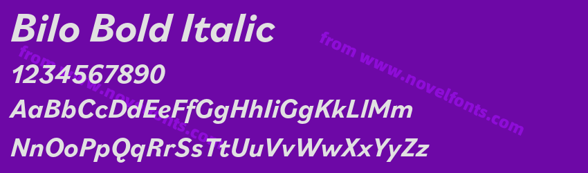 Bilo Bold ItalicPreview Bilo Bold ItalicPreview