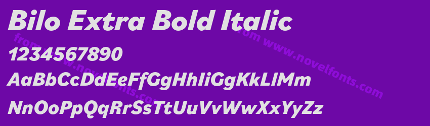 Bilo Extra Bold ItalicPreview Bilo Extra Bold ItalicPreview