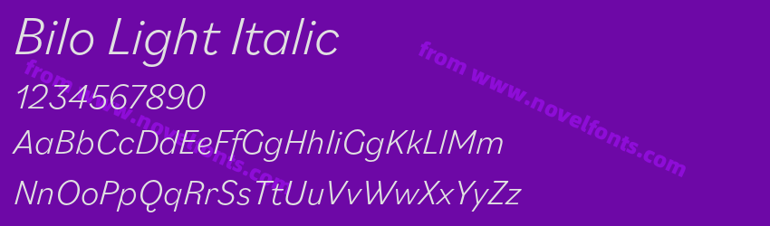 Bilo Light ItalicPreview Bilo Light ItalicPreview