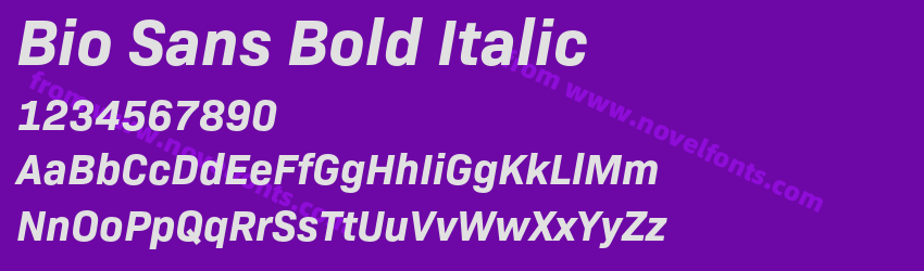 Bio Sans Bold ItalicPreview