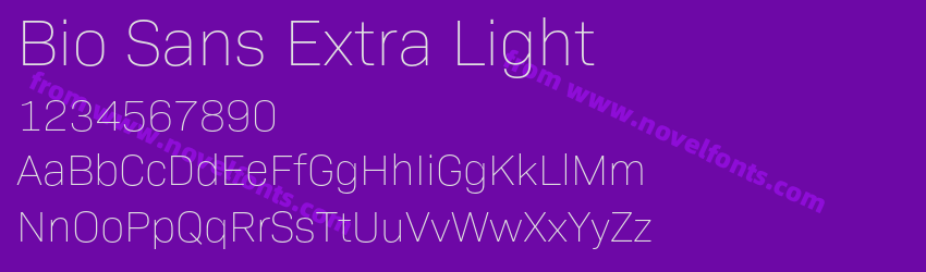 Bio Sans Extra LightPreview Bio Sans Extra LightPreview