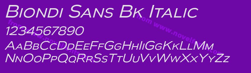 Biondi Sans Bk ItalicPreview