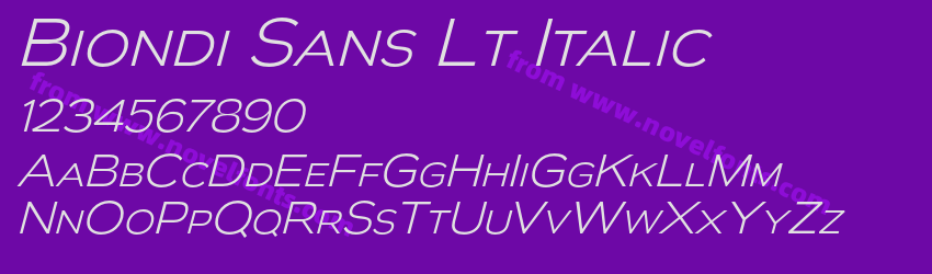 Biondi Sans Lt ItalicPreview Biondi Sans Lt ItalicPreview