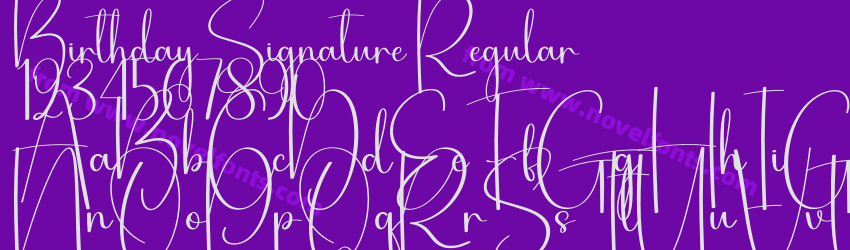 Birthday Signature RegularPreview Birthday Signature RegularPreview