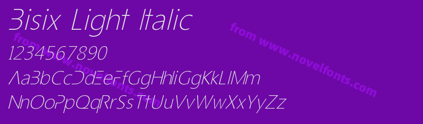 Bisix Light ItalicPreview Bisix Light ItalicPreview