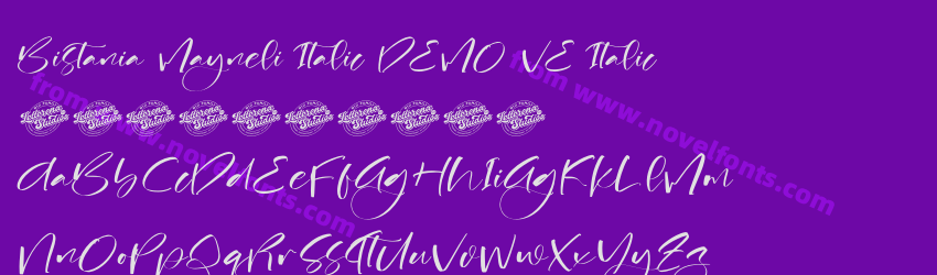 Bistania Mayneli Italic DEMO VE ItalicPreview