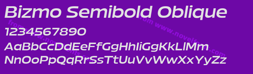 Bizmo Semibold ObliquePreview
