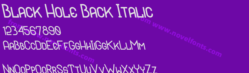 Black Hole Back ItalicPreview Black Hole Back ItalicPreview