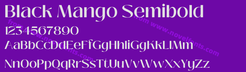 Black Mango SemiboldPreview Black Mango SemiboldPreview