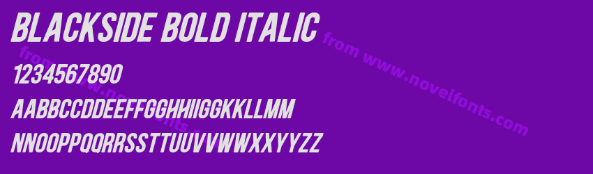 Blackside Bold ItalicPreview