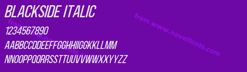 Blackside ItalicPreview
