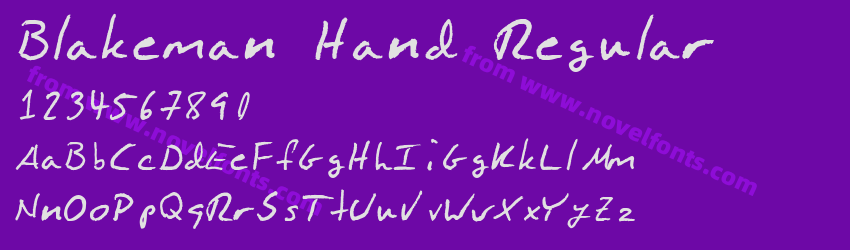Blakeman Hand RegularPreview Blakeman Hand RegularPreview