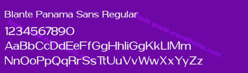 Blante Panama Sans RegularPreview Blante Panama Sans RegularPreview