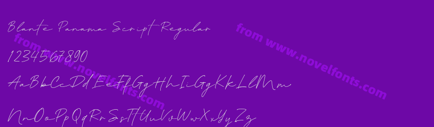Blante Panama Script RegularPreview Blante Panama Script RegularPreview
