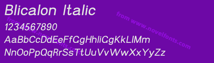 Blicalon ItalicPreview