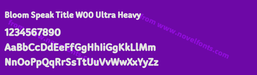 Bloom Speak Title W00 Ultra HeavyPreview Bloom Speak Title W00 Ultra HeavyPreview