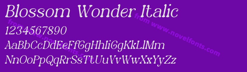 Blossom Wonder ItalicPreview Blossom Wonder ItalicPreview