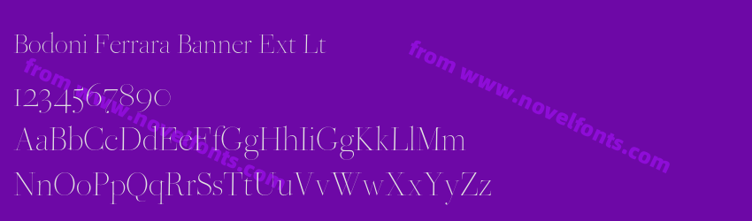 Bodoni Ferrara Banner Ext LtPreview Bodoni Ferrara Banner Ext LtPreview