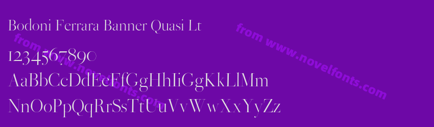 Bodoni Ferrara Banner Quasi LtPreview