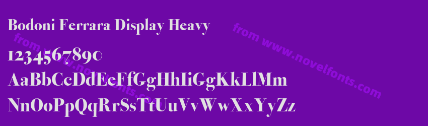 Bodoni Ferrara Display HeavyPreview Bodoni Ferrara Display HeavyPreview