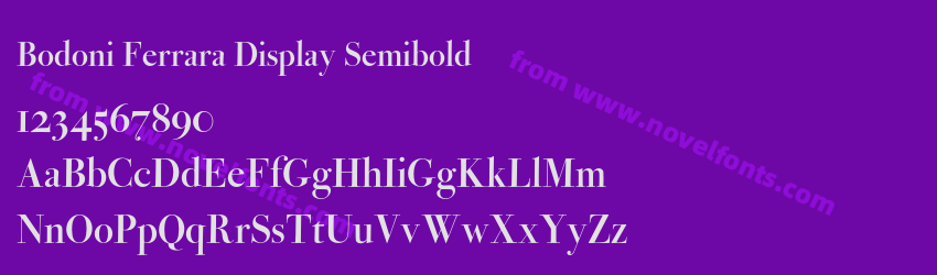 Bodoni Ferrara Display SemiboldPreview Bodoni Ferrara Display SemiboldPreview