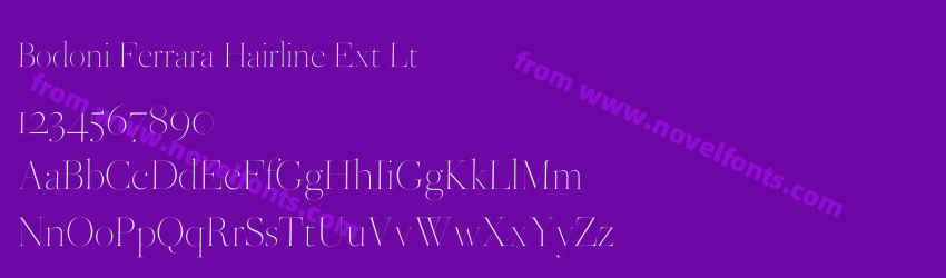Bodoni Ferrara Hairline Ext LtPreview Bodoni Ferrara Hairline Ext LtPreview