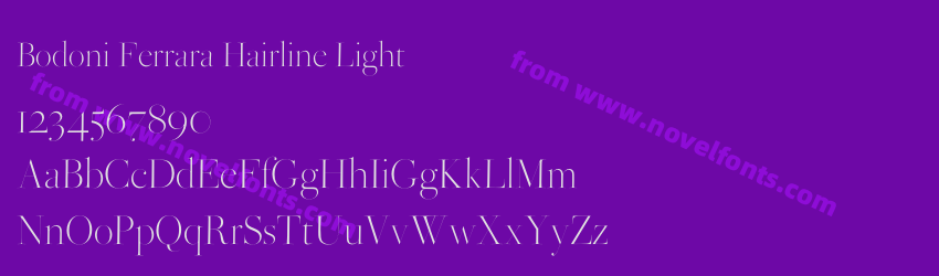Bodoni Ferrara Hairline LightPreview Bodoni Ferrara Hairline LightPreview