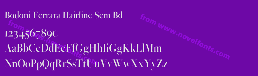 Bodoni Ferrara Hairline Sem BdPreview