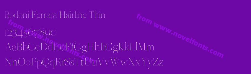 Bodoni Ferrara Hairline ThinPreview Bodoni Ferrara Hairline ThinPreview