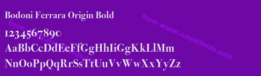 Bodoni Ferrara Origin BoldPreview Bodoni Ferrara Origin BoldPreview
