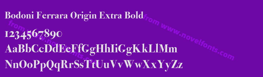 Bodoni Ferrara Origin Extra BoldPreview