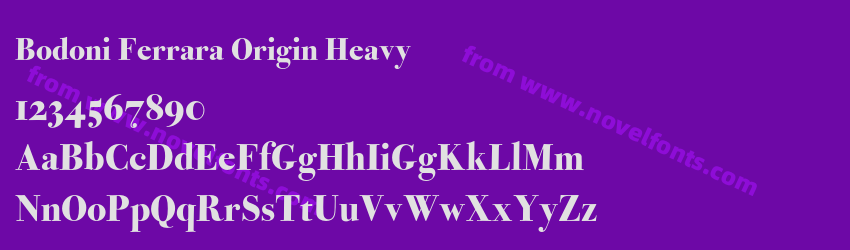 Bodoni Ferrara Origin HeavyPreview