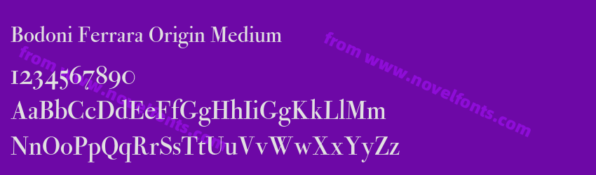 Bodoni Ferrara Origin MediumPreview