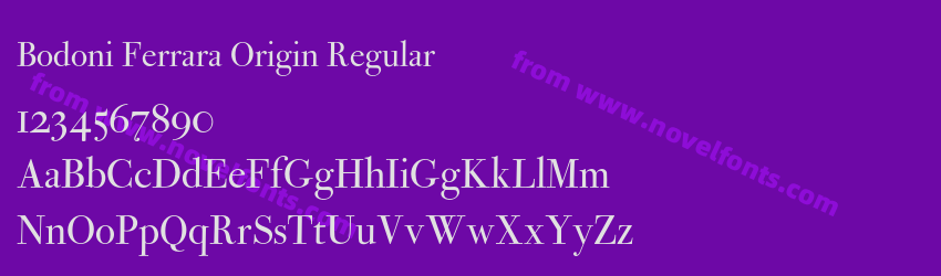 Bodoni Ferrara Origin RegularPreview Bodoni Ferrara Origin RegularPreview