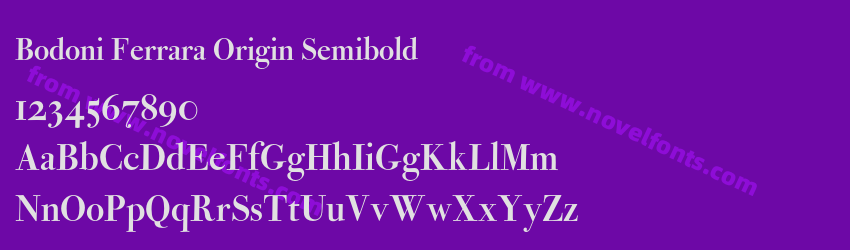 Bodoni Ferrara Origin SemiboldPreview Bodoni Ferrara Origin SemiboldPreview