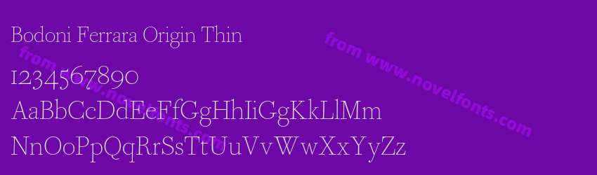 Bodoni Ferrara Origin ThinPreview Bodoni Ferrara Origin ThinPreview