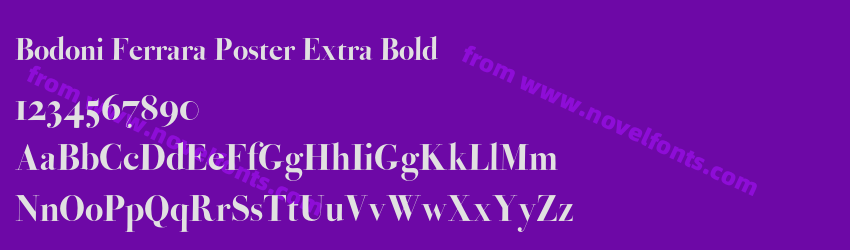 Bodoni Ferrara Poster Extra BoldPreview Bodoni Ferrara Poster Extra BoldPreview