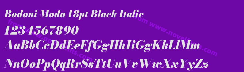 Bodoni Moda 18pt Black ItalicPreview