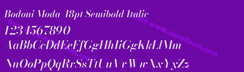 Bodoni Moda 48pt Semibold ItalicPreview