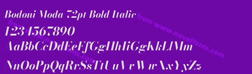 Bodoni Moda 72pt Bold ItalicPreview