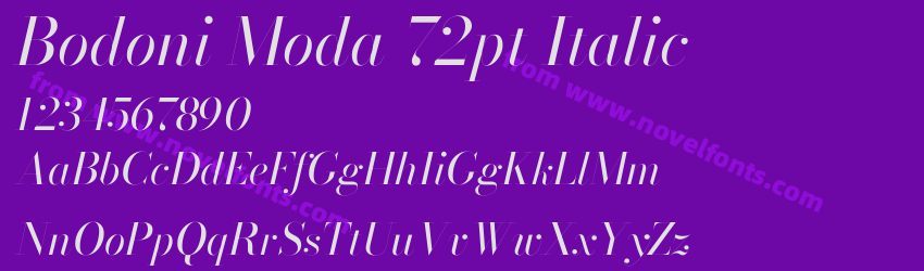 Bodoni Moda 72pt ItalicPreview