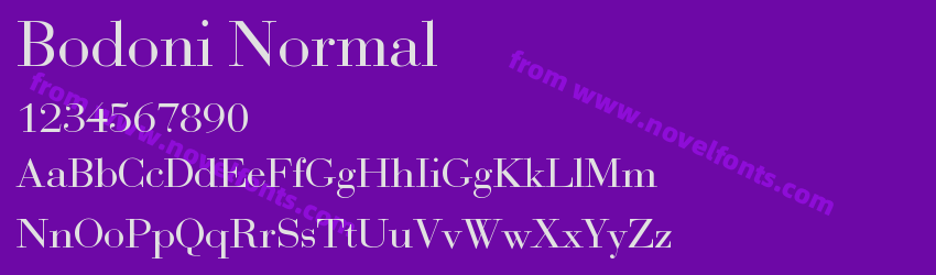 Bodoni NormalPreview Bodoni NormalPreview