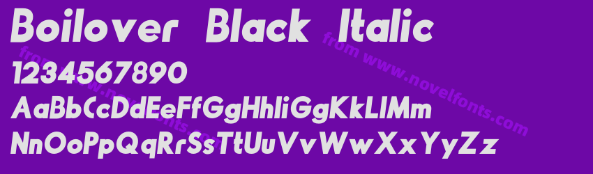 Boilover Black ItalicPreview Boilover Black ItalicPreview