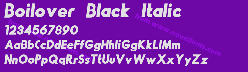 Boilover Black ItalicPreview