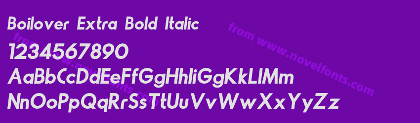 Boilover Extra Bold ItalicPreview