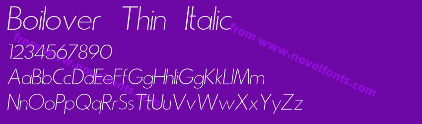 Boilover Thin ItalicPreview