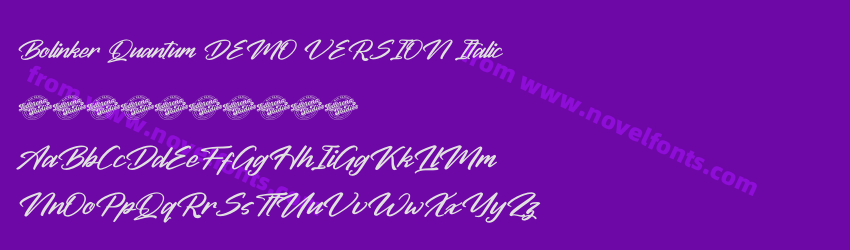 Bolinker Quantum DEMO VERSION ItalicPreview Bolinker Quantum DEMO VERSION ItalicPreview