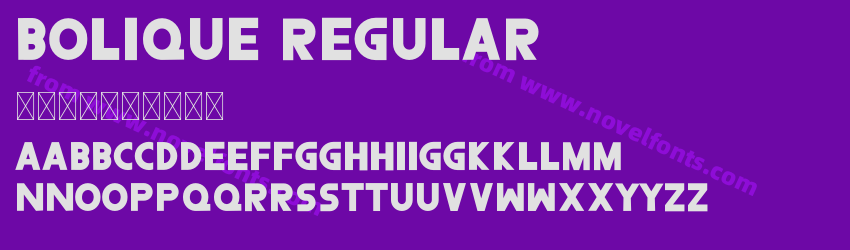 Bolique RegularPreview Bolique RegularPreview