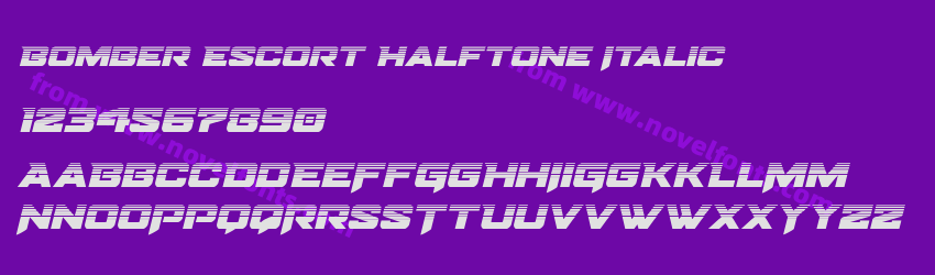 Bomber Escort Halftone ItalicPreview Bomber Escort Halftone ItalicPreview